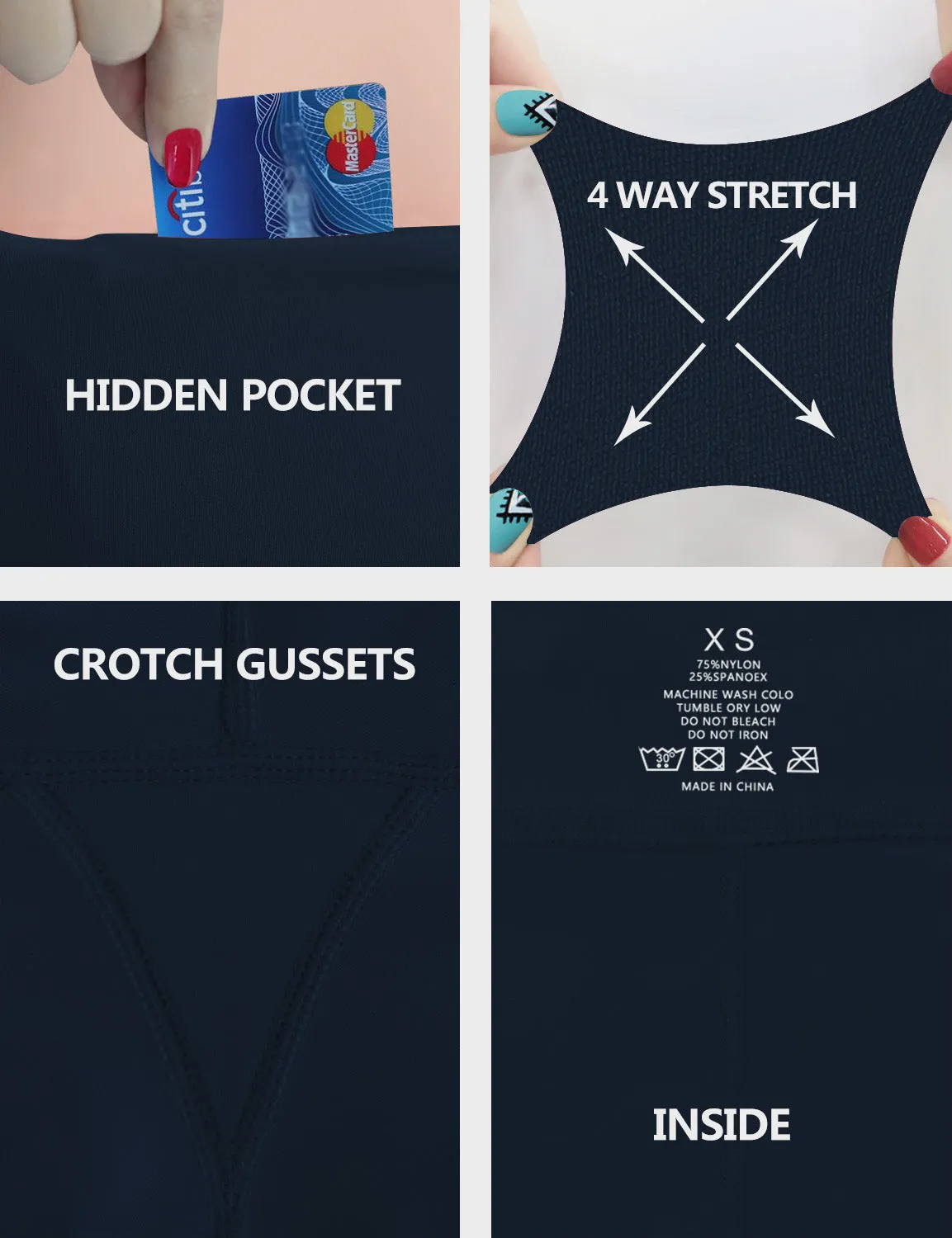 High Waist Side Pockets Pilates Pants navyblue_Pilates