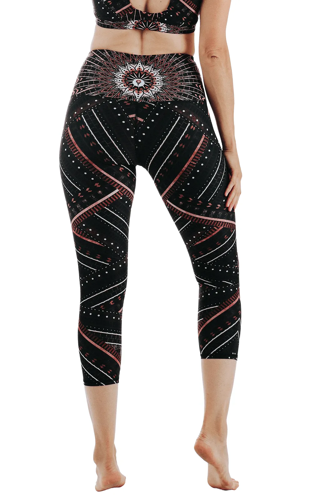 Humble Warrior Printed Yoga Crops