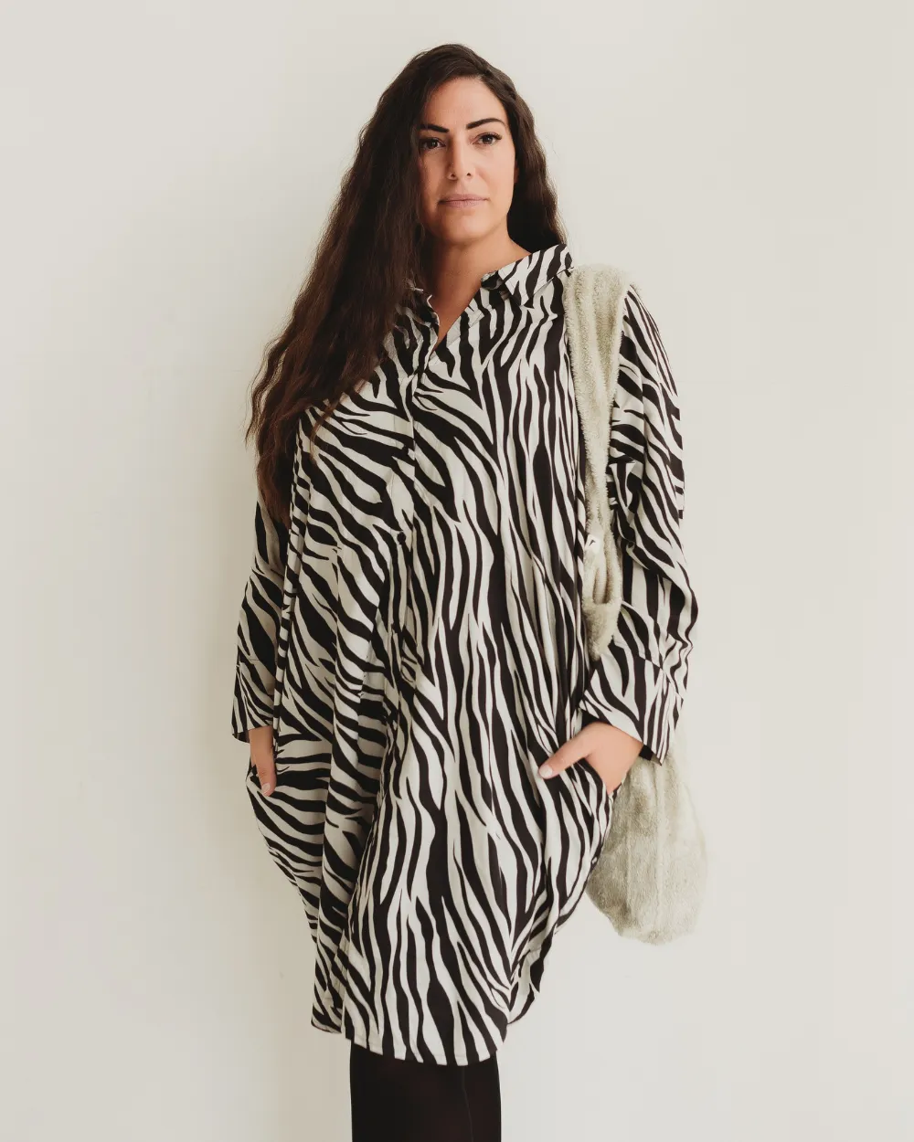 Jess Zebra Viscose Tunic