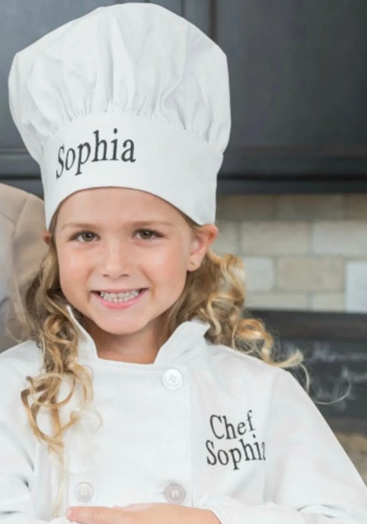 JR CHEF JACKET & HAT WITH CHECKERED TRIM