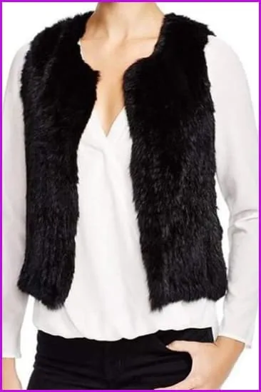 Knitted Rabbit Fur Gilet DO1433
