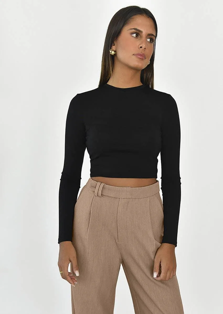 Ladies Stright Leg High Waist Loose Casual Pants C-K6021