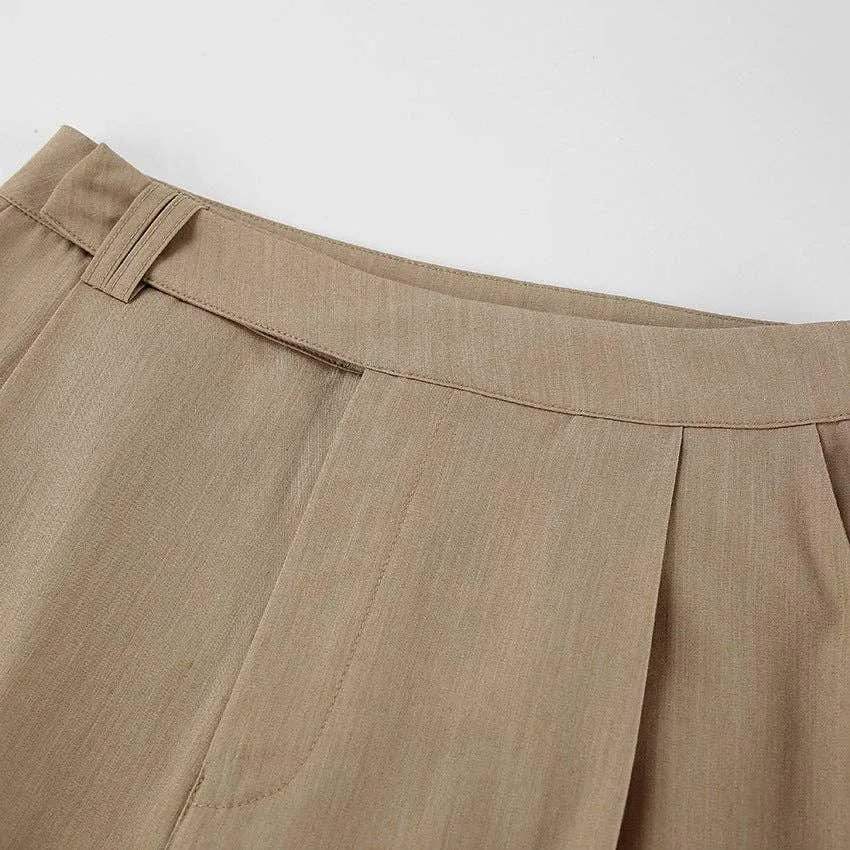 Ladies Stright Leg High Waist Loose Casual Pants C-K6021