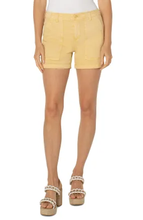 Liverpool Utility Short with Flap Pockets Mustard Gold