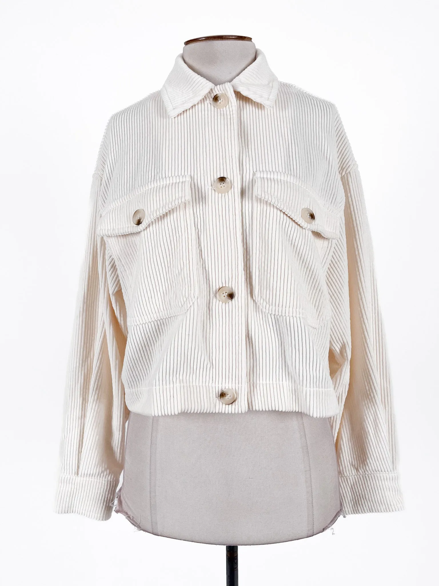 Longlost | White Casual Jacket | Size 8