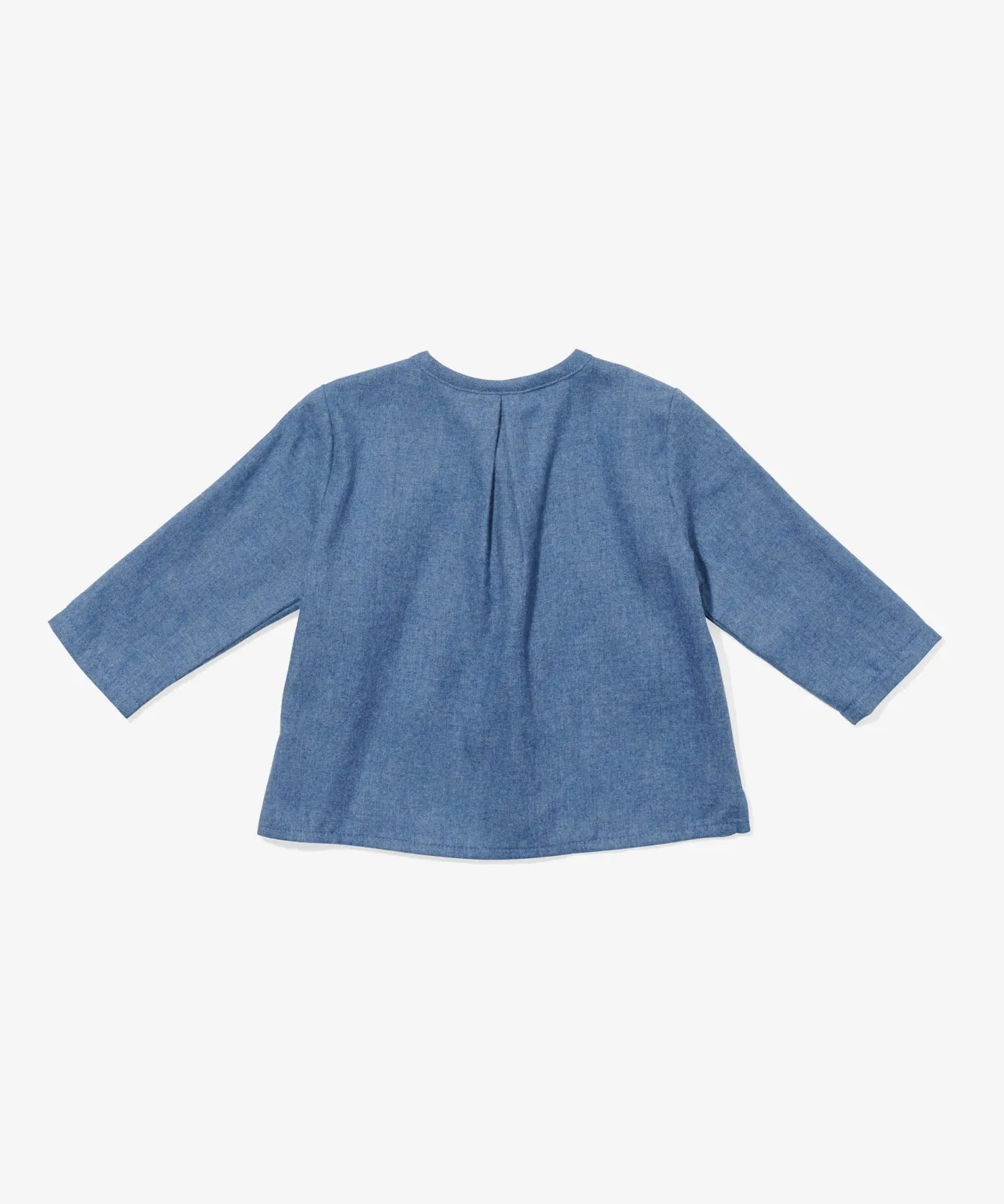 Lupo Baby Shirt, Blue Flannel