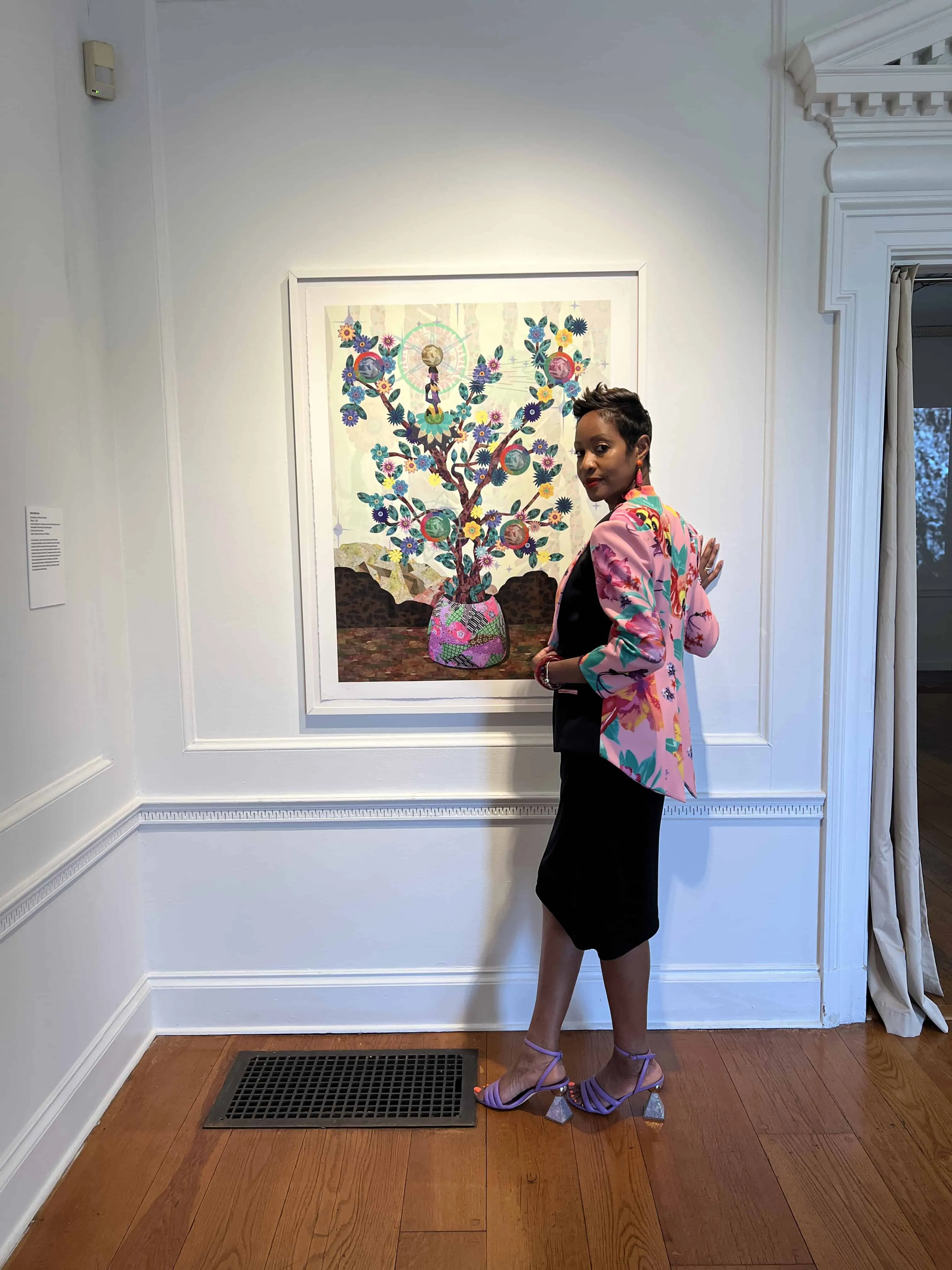 MADE TO ORDER: Black Ackee Print Combo Neoprene Tuxedo Jacket