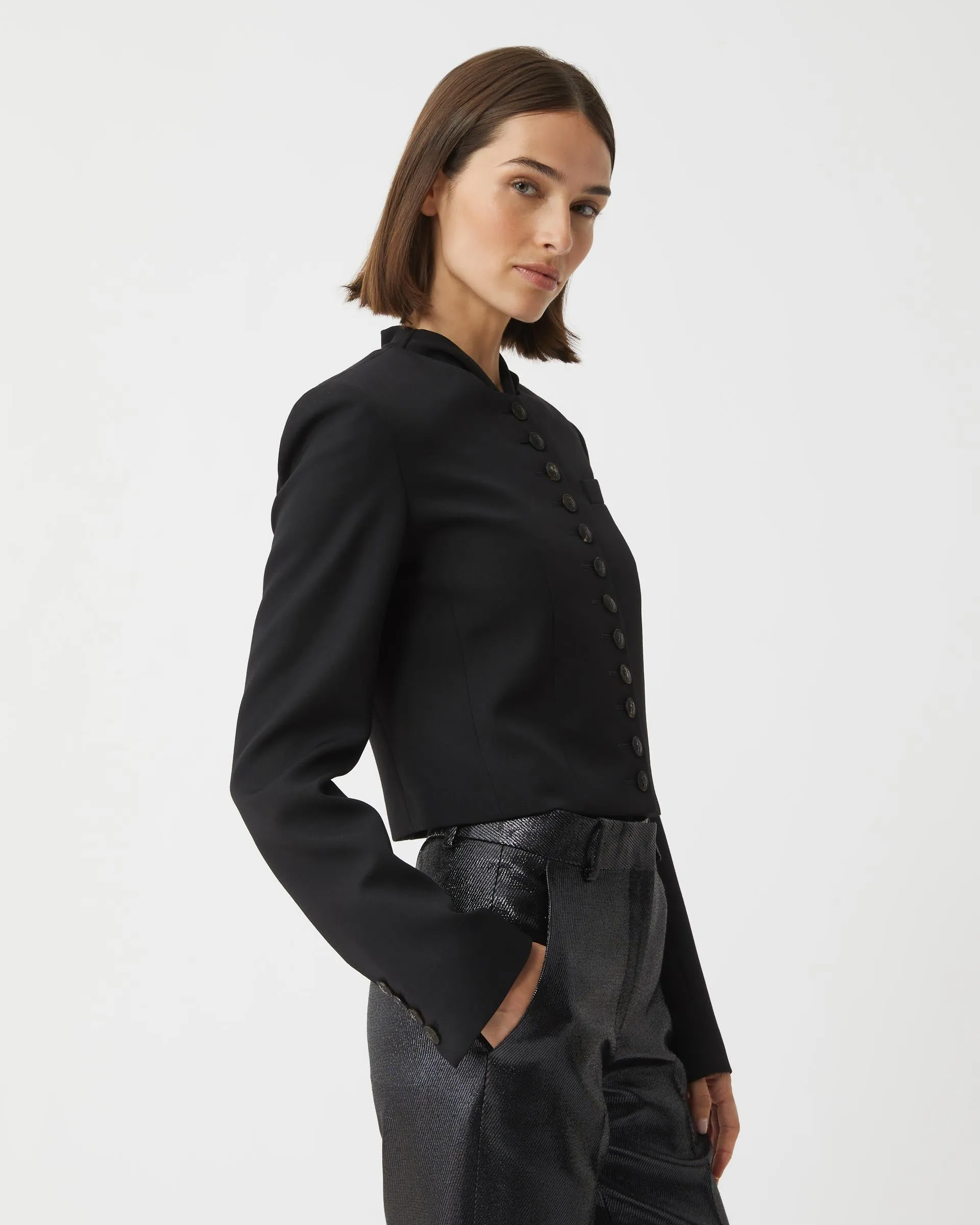 Maeve Jacket in Wool, Black