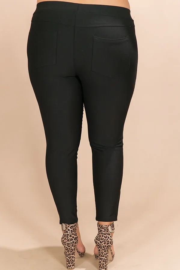 Manhattan Moto High Waist Legging in Black