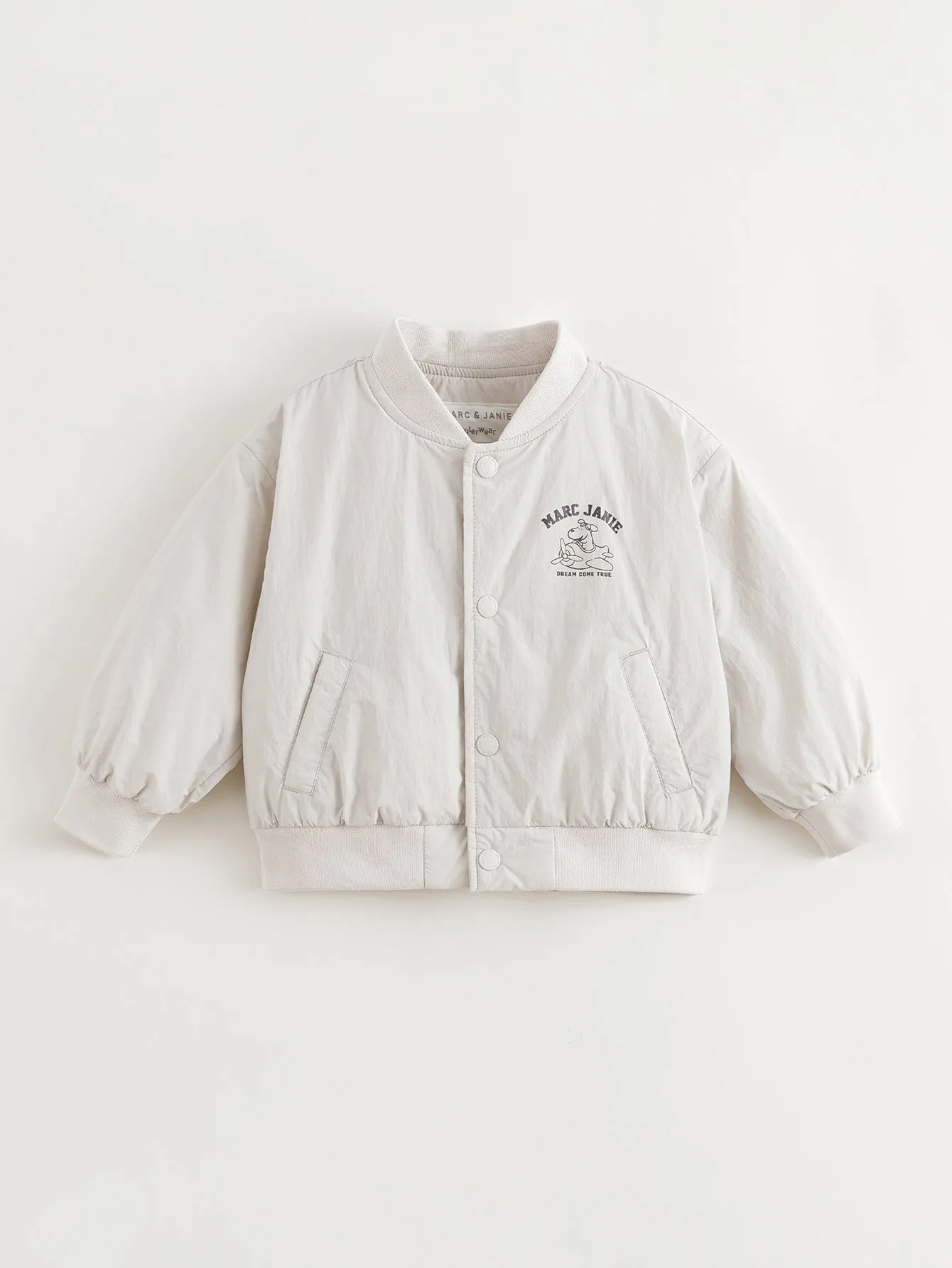 MARC & JANIE Boys Puppy Print Baseball Jacket 241035