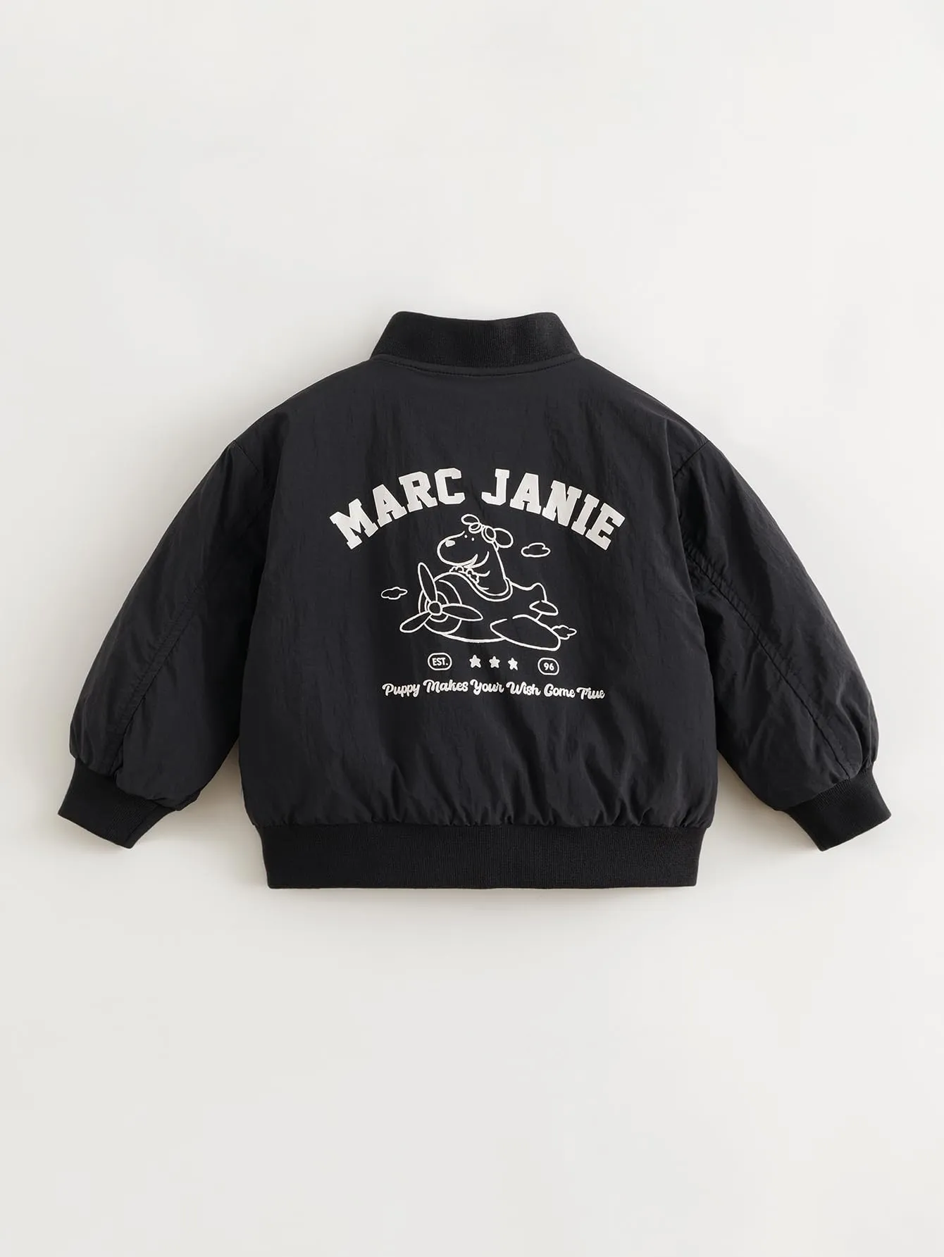 MARC & JANIE Boys Puppy Print Baseball Jacket 241035