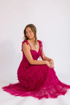 Mason Tulle Maxi - Berry
