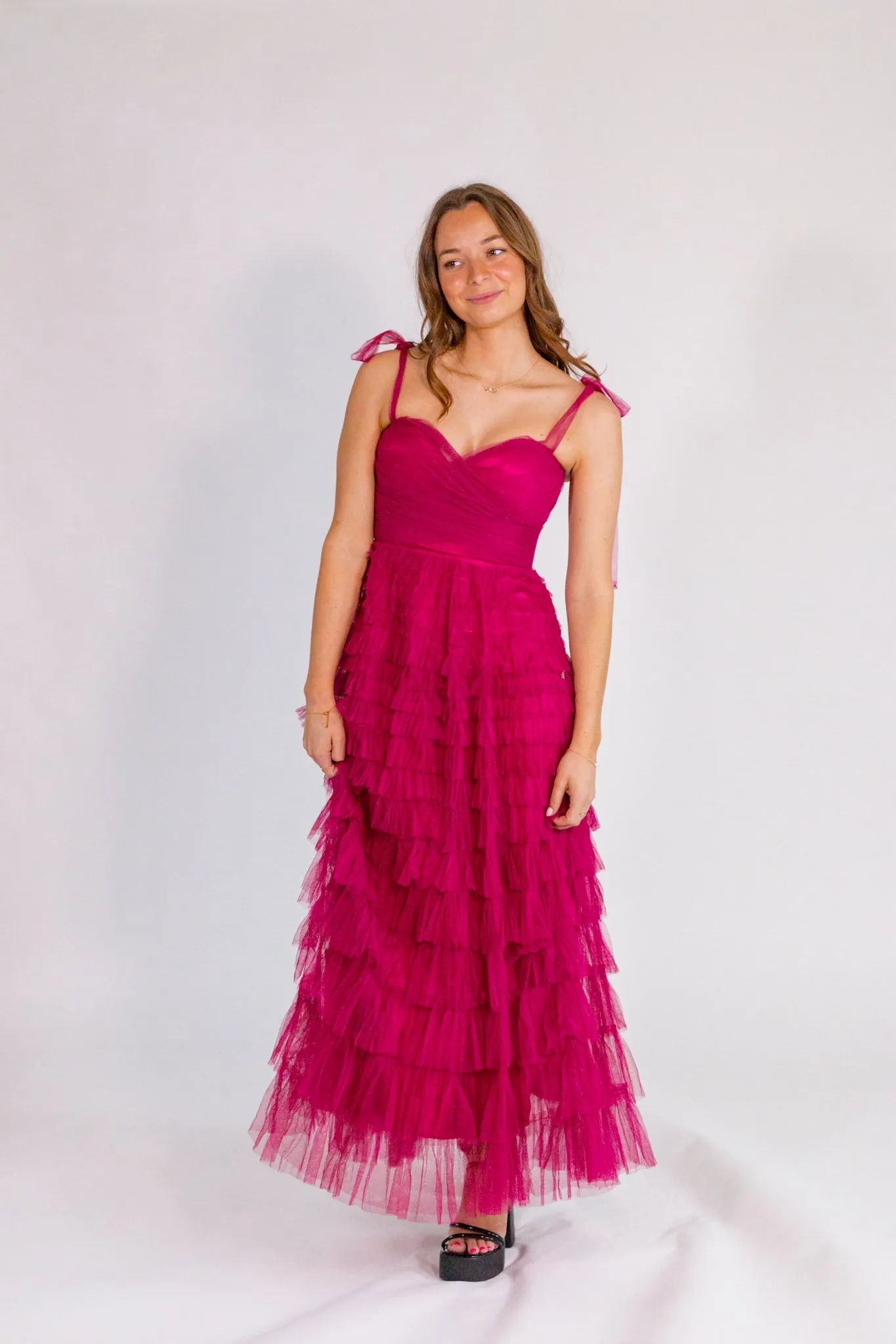 Mason Tulle Maxi - Berry
