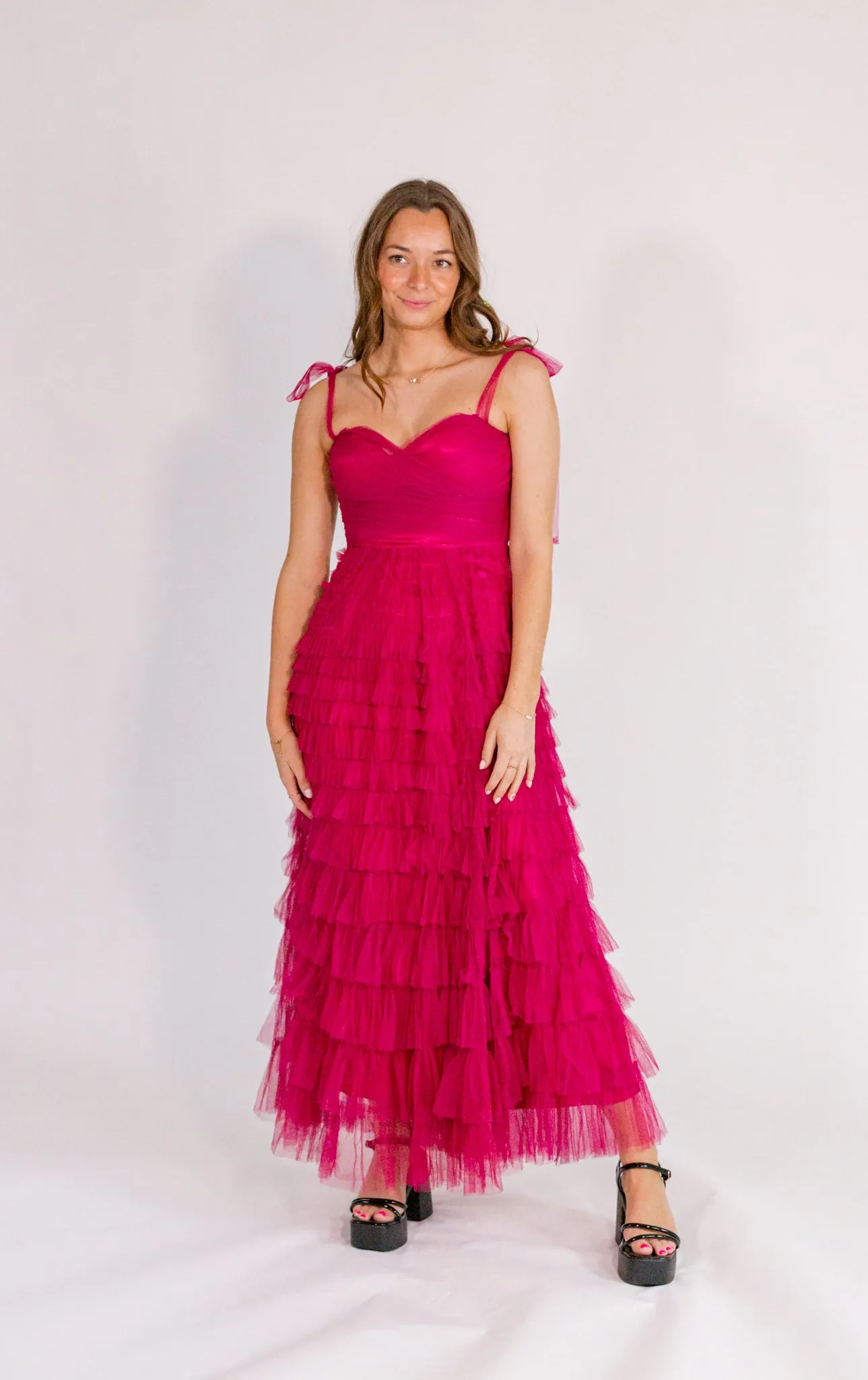 Mason Tulle Maxi - Berry