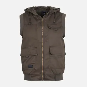 MEN PADDED VEST WITH HOOD