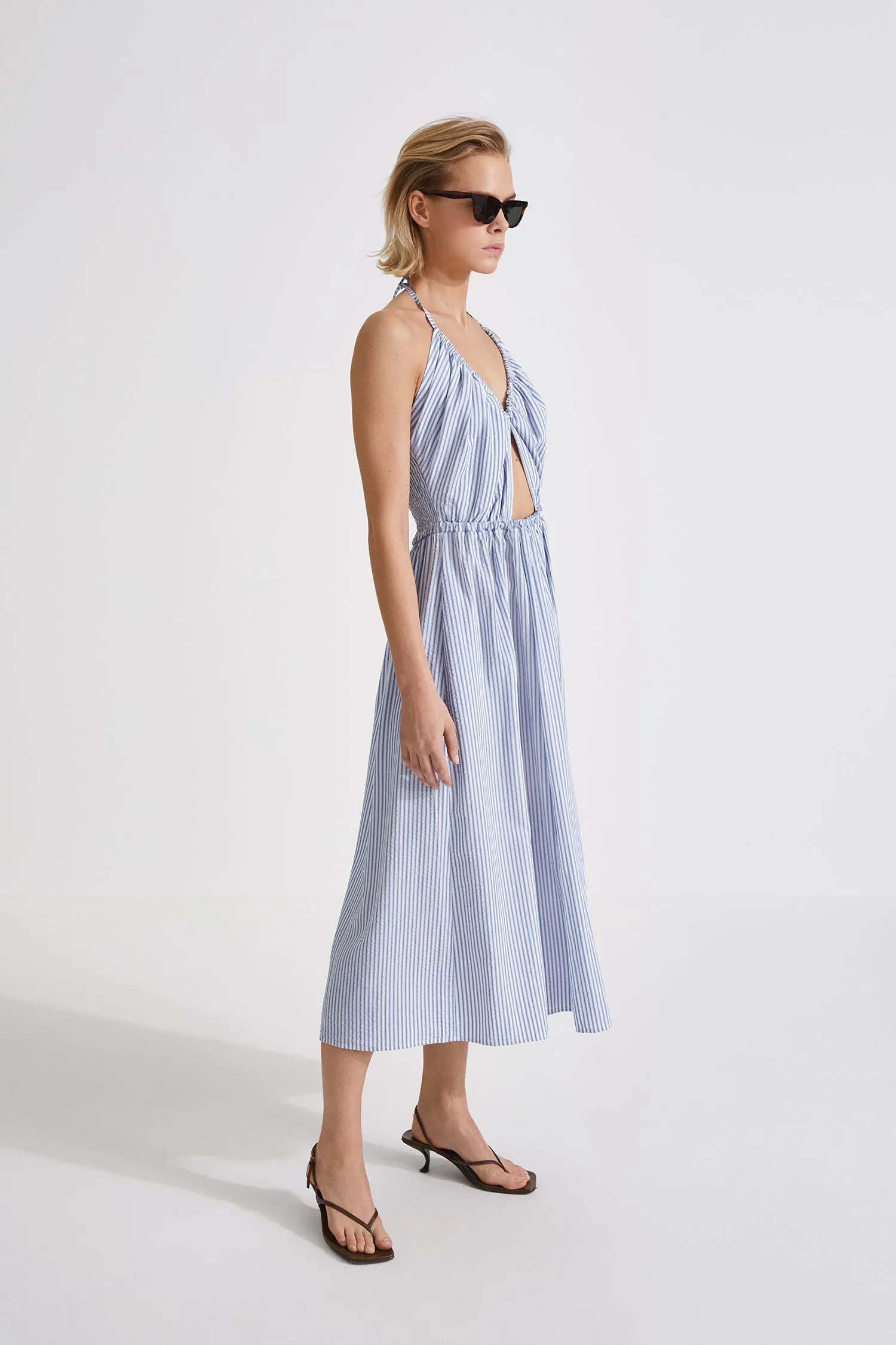 MIKA DRESS - BLUE STRIPE