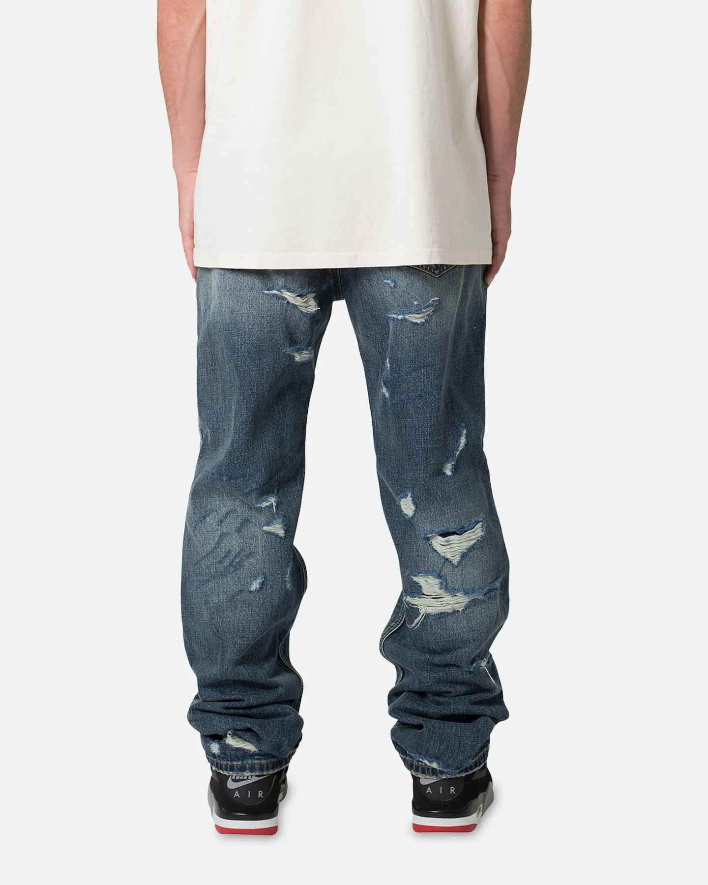 MNML V567 Baggy Destroyed Denim Jeans Blue