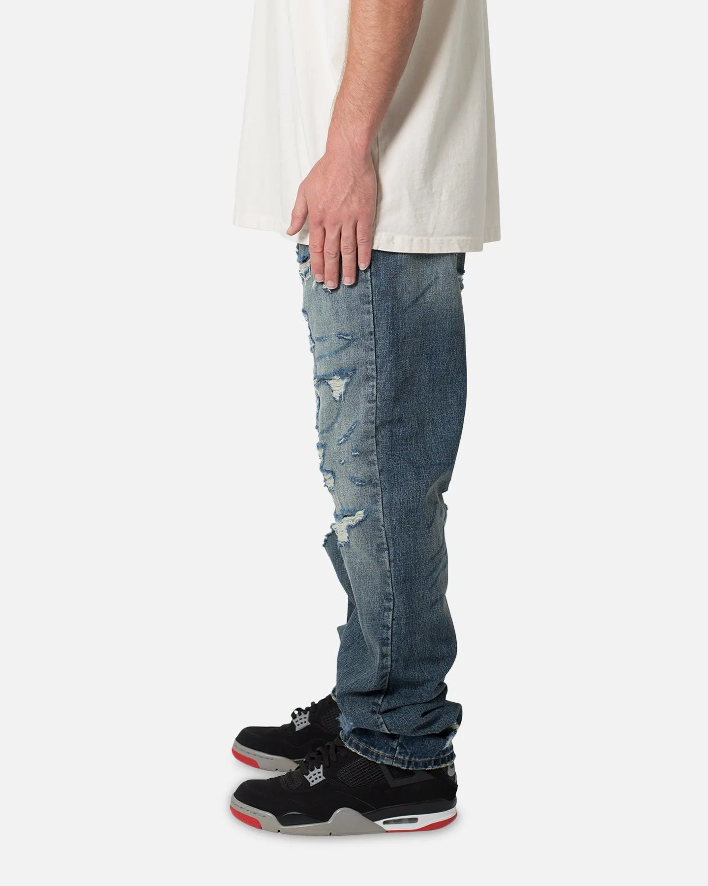 MNML V567 Baggy Destroyed Denim Jeans Blue