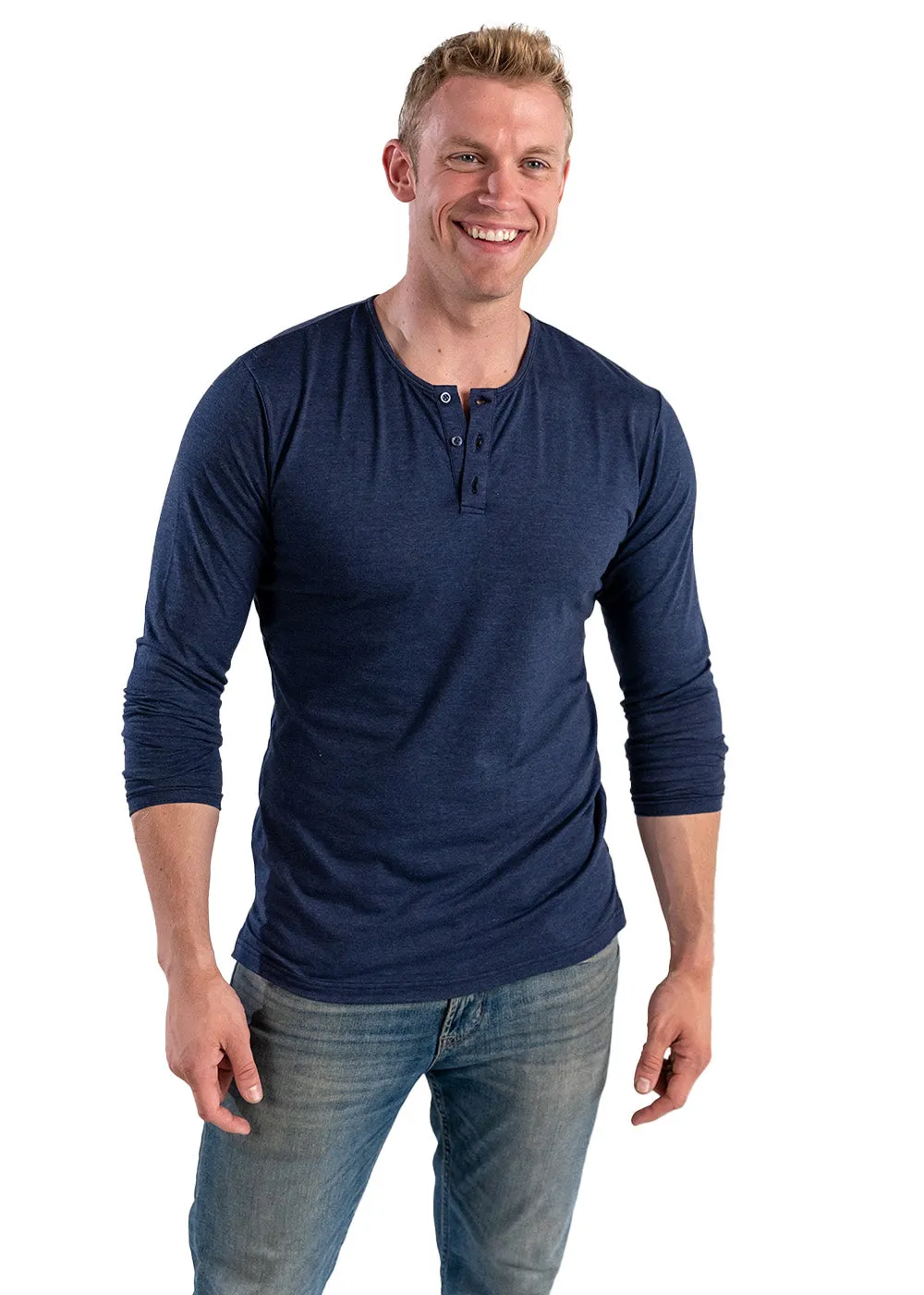 Navy Long Sleeve Henley