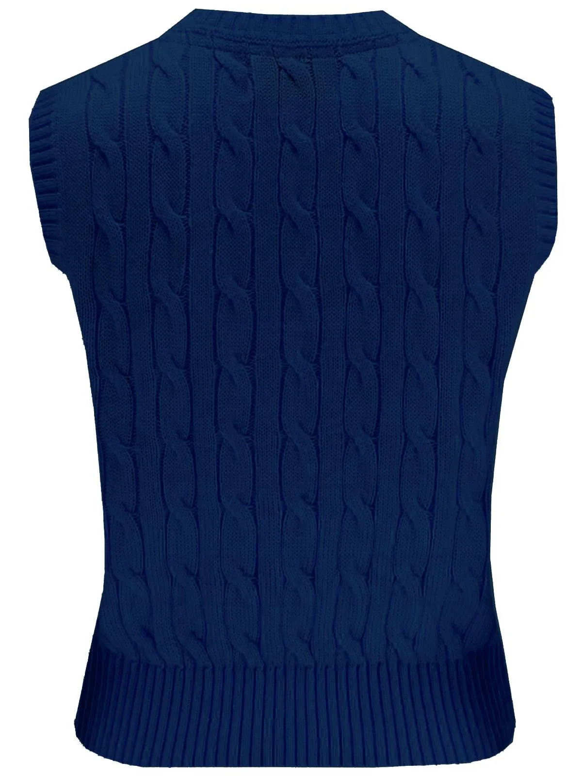Navy Vintage Style Cable Tank Top Vest