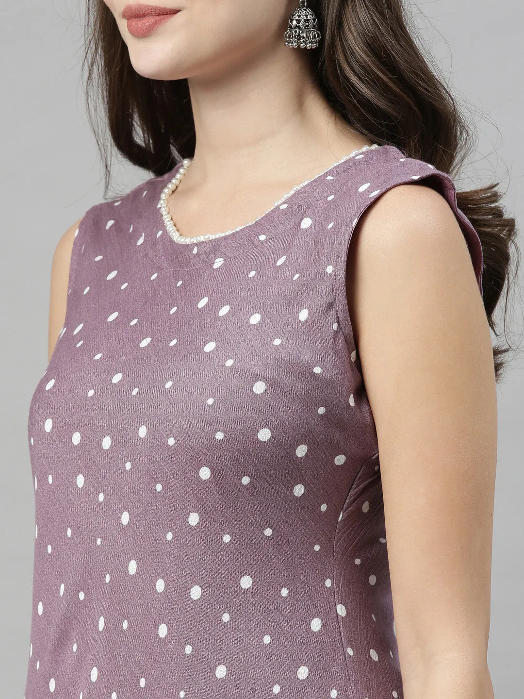 Neeru's Lavender Color Chiffon Fabric Tunic