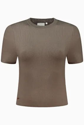 OLLY knit tee - Fossil