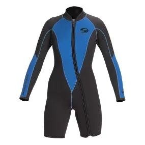 Open Box - Deep See 3mm Woman Shorty Long Sleeve Dive Wetsuit - 9-10