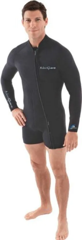 Open Box NeoSport Wetsuits Men's Premium Neoprene 3mm Step-In Jacket, Black, Medium - Diving, Snorkeling & Wakeboarding