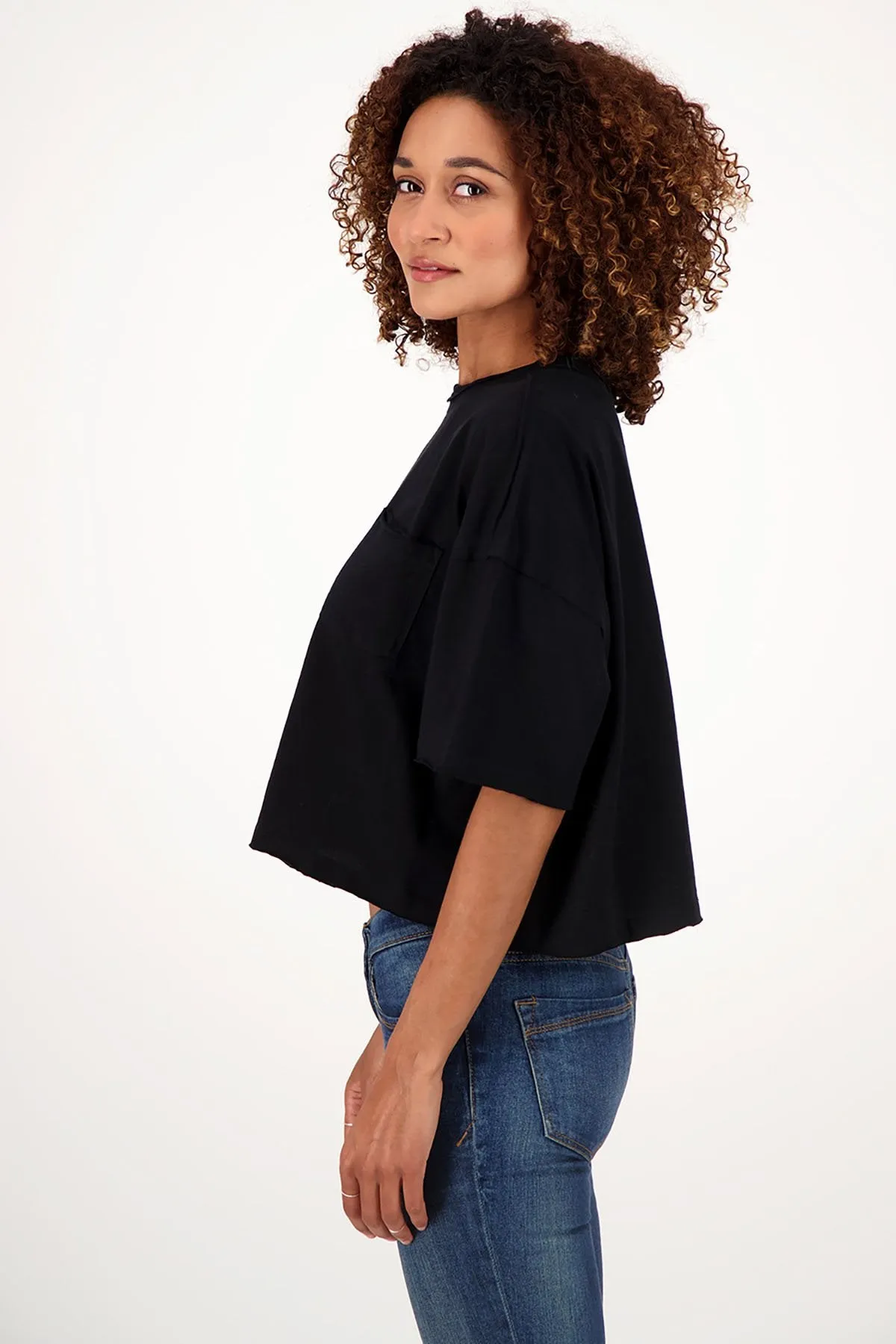 Organic Cotton Cropped Pocket Tee
