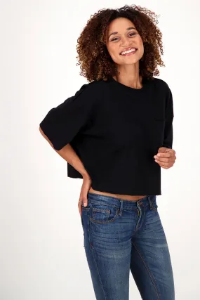 Organic Cotton Cropped Pocket Tee