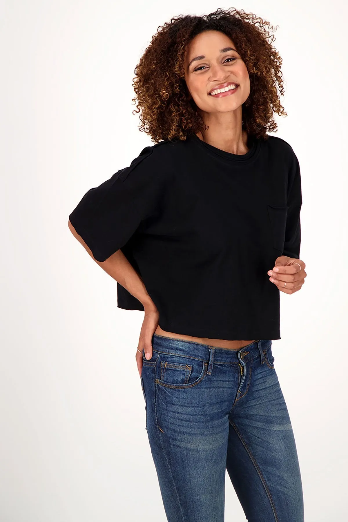 Organic Cotton Cropped Pocket Tee