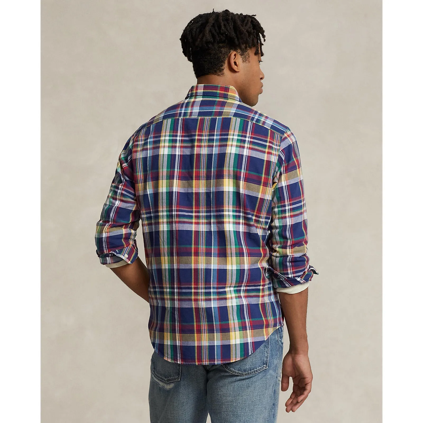 Oxford Shirt - Check - Navy, Yellow, Multi