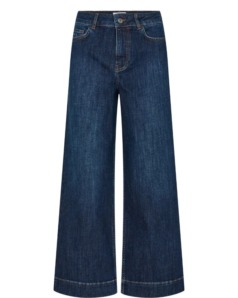 Paris Cropped Jeans Dark Blue Denim
