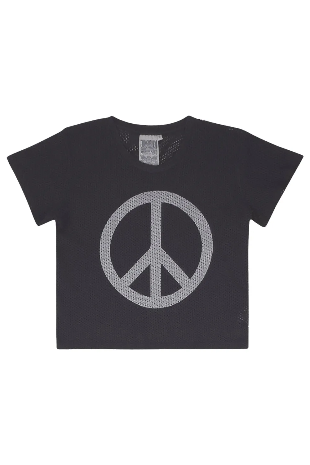 Peace Carmen Mesh Cropped Tee