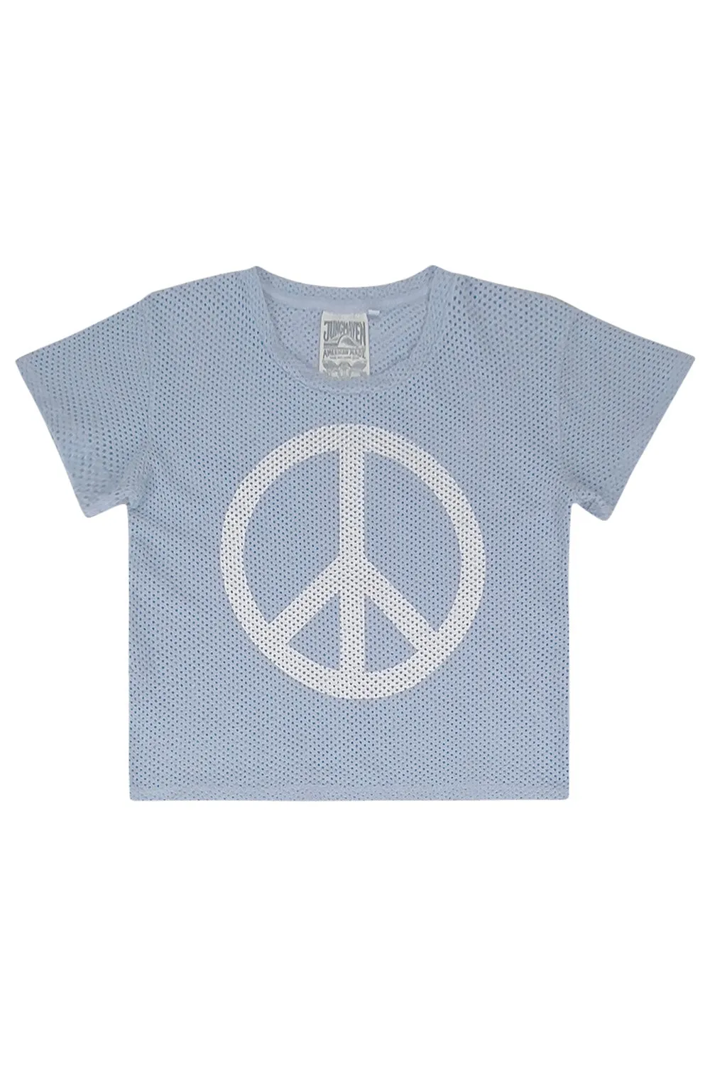 Peace Carmen Mesh Cropped Tee