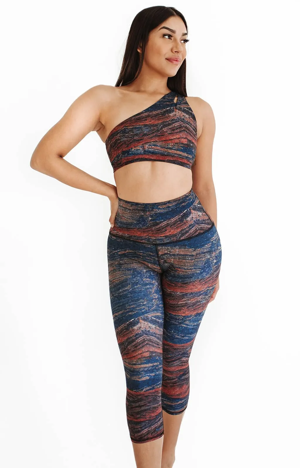 Pedra Printed Yoga Crops