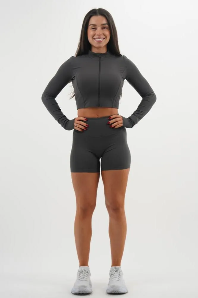 PerfectFit - Grey Cropped Jacket