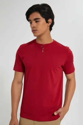 Red Henley T-Shirt