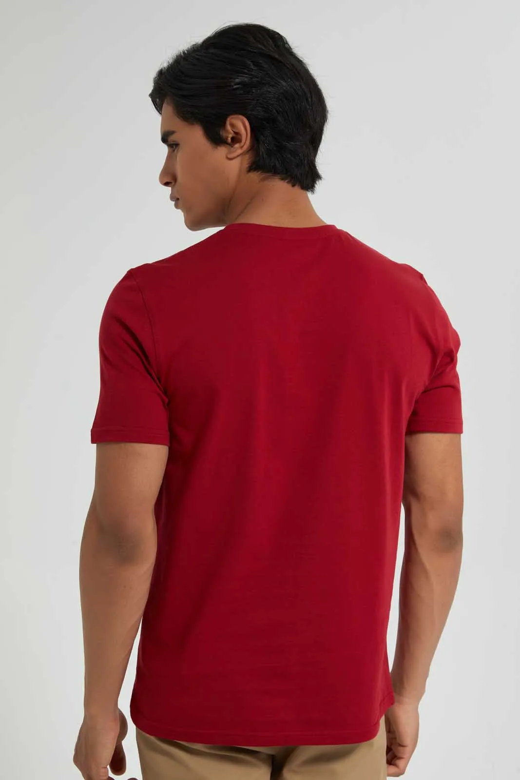 Red Henley T-Shirt