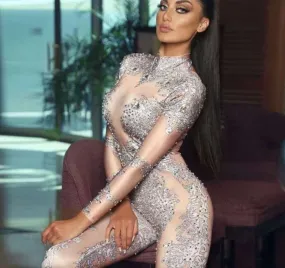 Rhinestone Jumpsuit Crystal Party Festival Rave Performance Birthday Outfit Bodysuit Dance Costume
