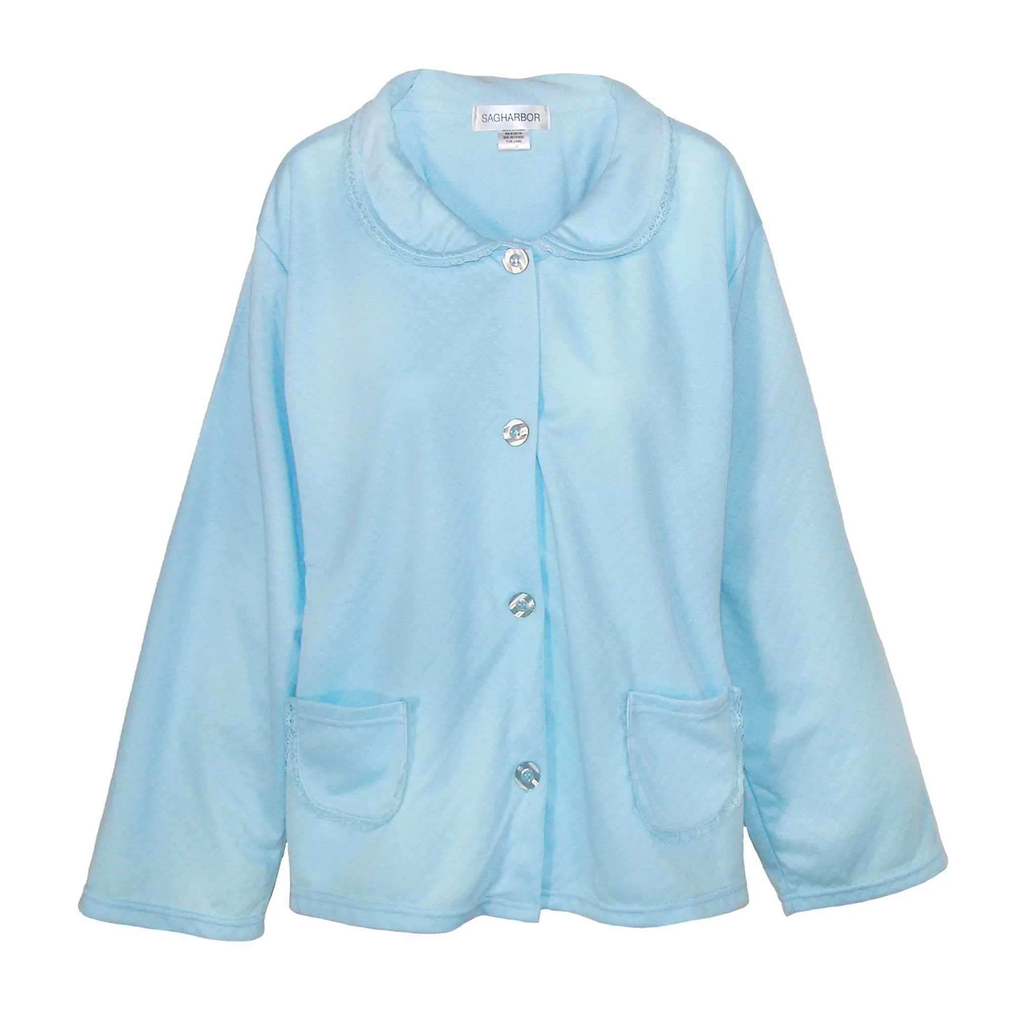 Sag Harbor Women's Button Front Bed Coat Robe