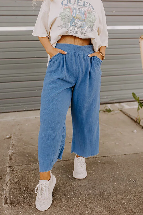 Sandy Coast High Waist Pants in Blue Curves