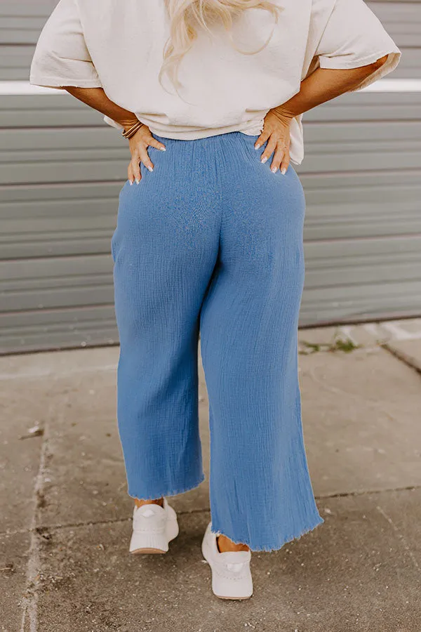 Sandy Coast High Waist Pants in Blue Curves