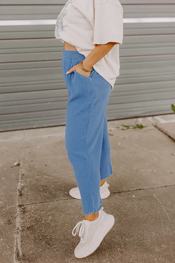 Sandy Coast High Waist Pants in Blue Curves