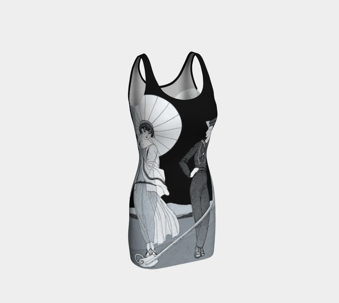 Selenium  Vintage Print Bodycon Dress