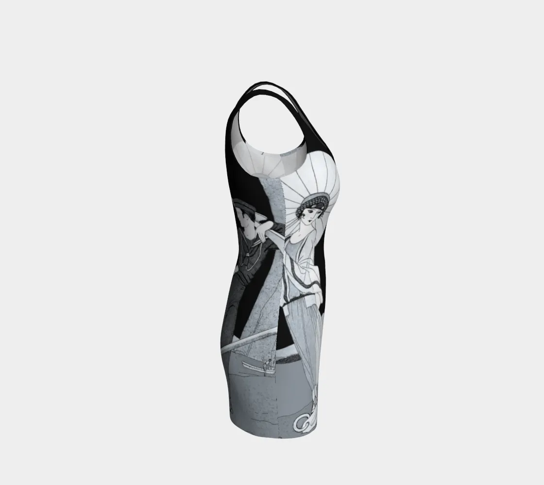 Selenium  Vintage Print Bodycon Dress