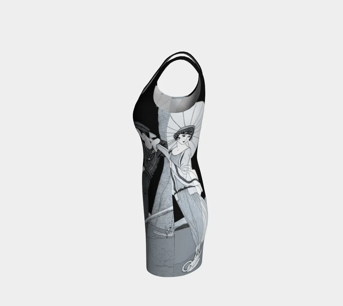 Selenium  Vintage Print Bodycon Dress