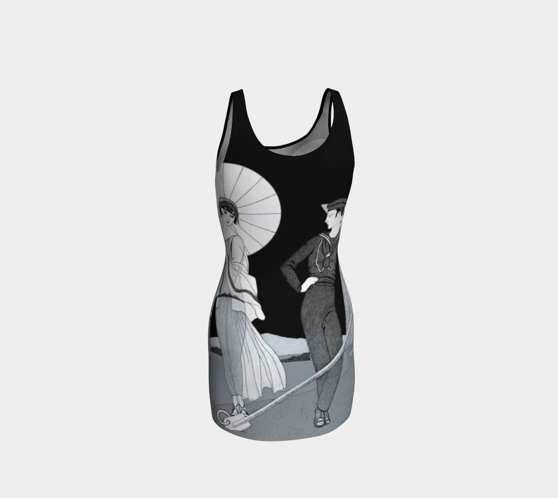 Selenium  Vintage Print Bodycon Dress