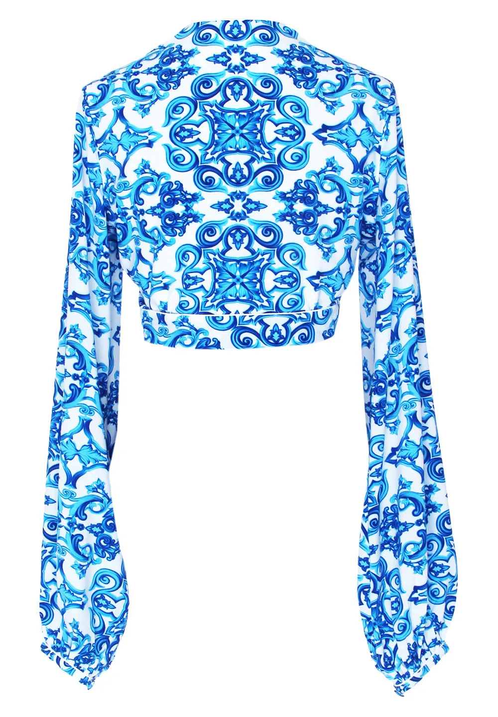 Siciliana - Aria Cropped Blouse (Off-White)