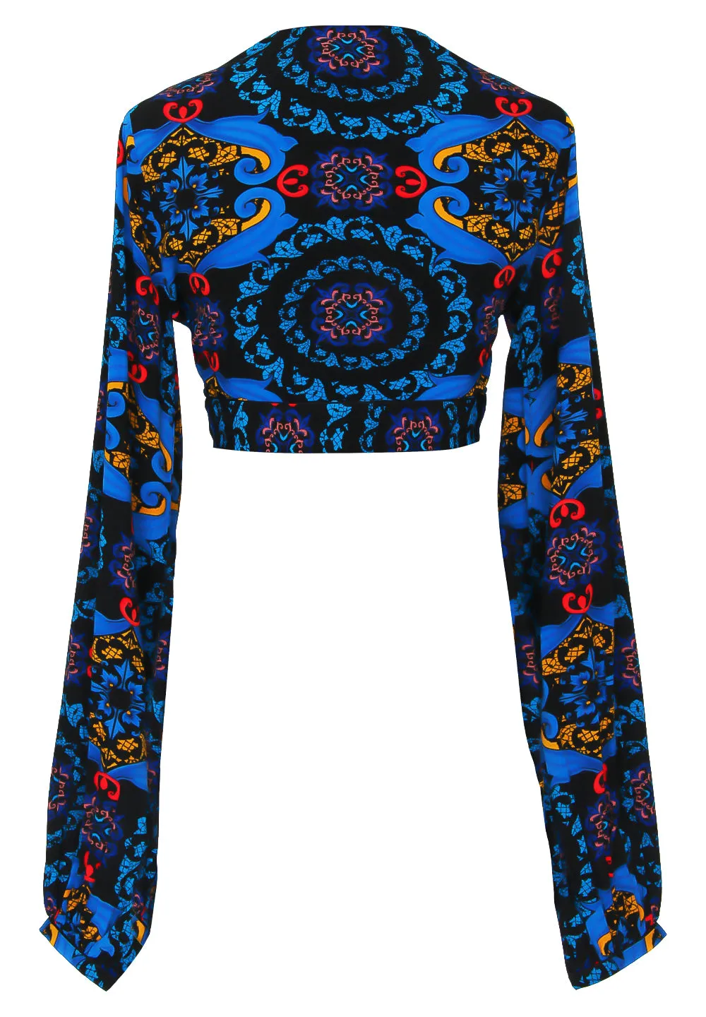 Siciliana - Giorgia Cropped Blouse (Black)